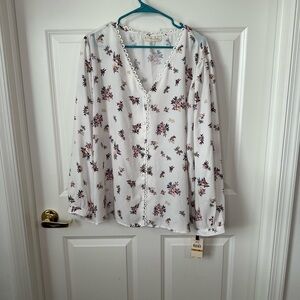 Emaline Floral Long Sleeve Blouse Size 3X